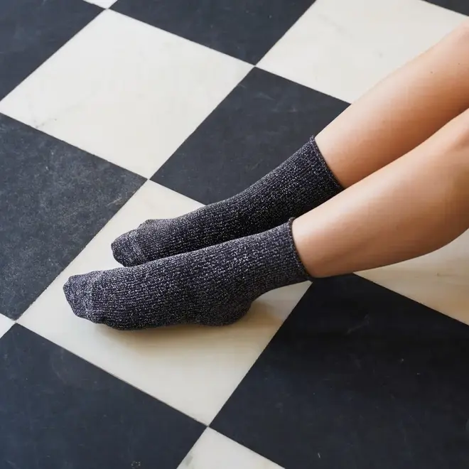 Klue dust star sokken van zijde en wol Grey