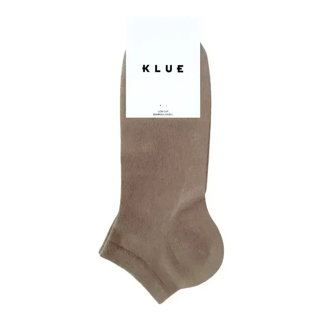 Klue enkelsokken effen Brown