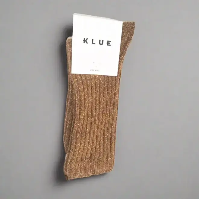 Klue Wool and Silk Socks Caramel