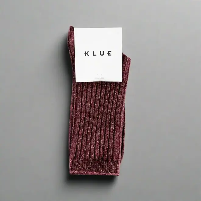 Klue Wool and Silk Socks Burgundy unisex