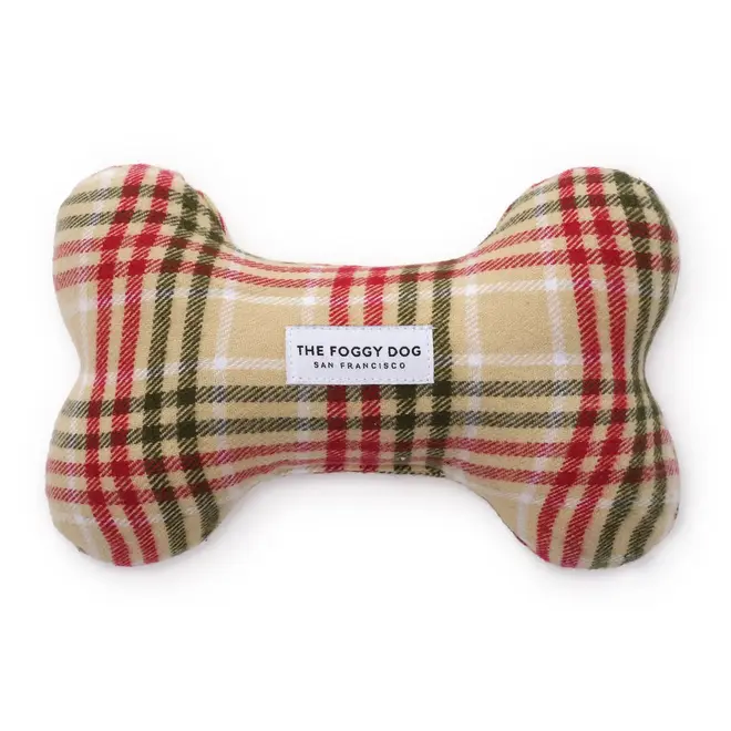 Flanelle holiday squeaky dog toy