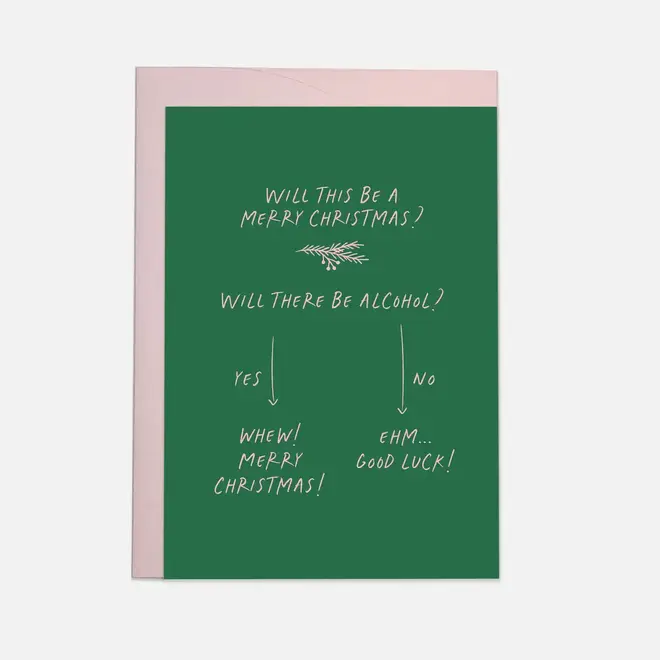 Wenskaart will be a merry Christmas