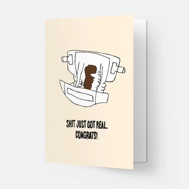 Wenskaart shit just got real congrats