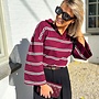The stripe edit polo burgundy