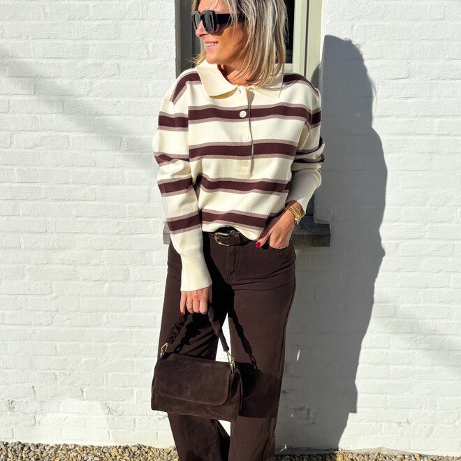 Wide leg jeans chocolate