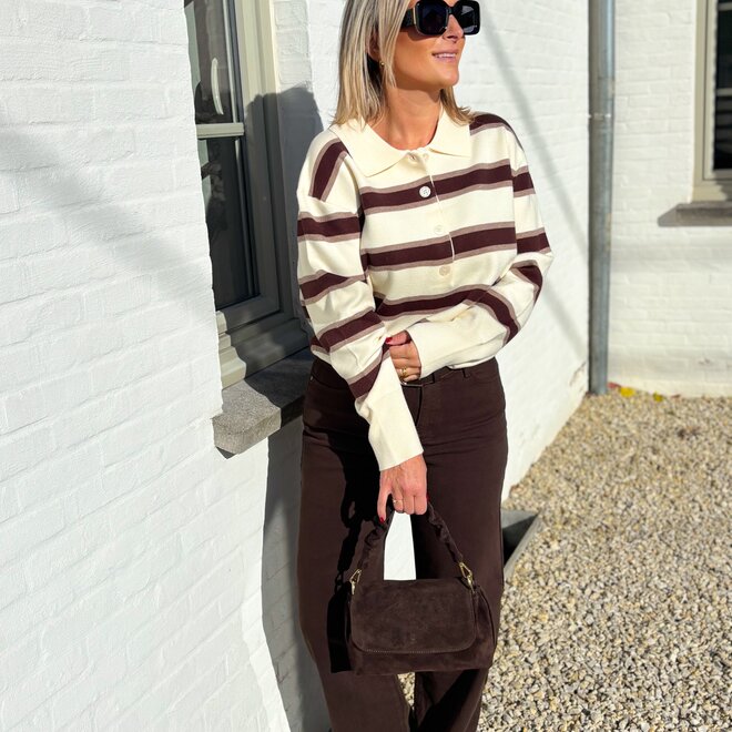 Wide leg jeans chocolate