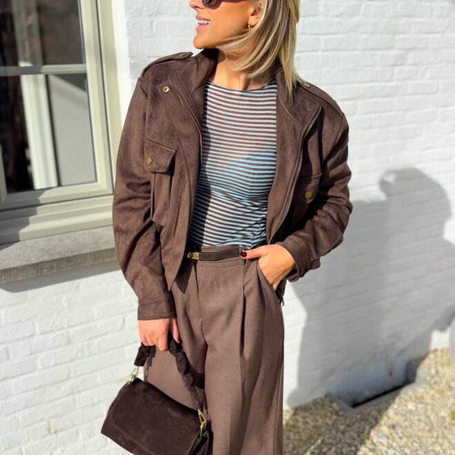 Cashmere Stripes Underneath Top Blue