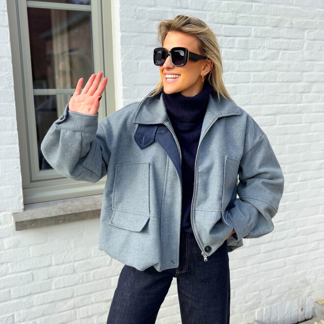 Soft Breeze Bomber Jacket Grey