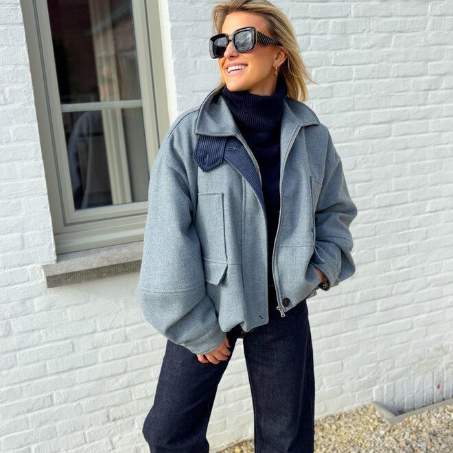 Soft Breeze Bomber Jacket Grey