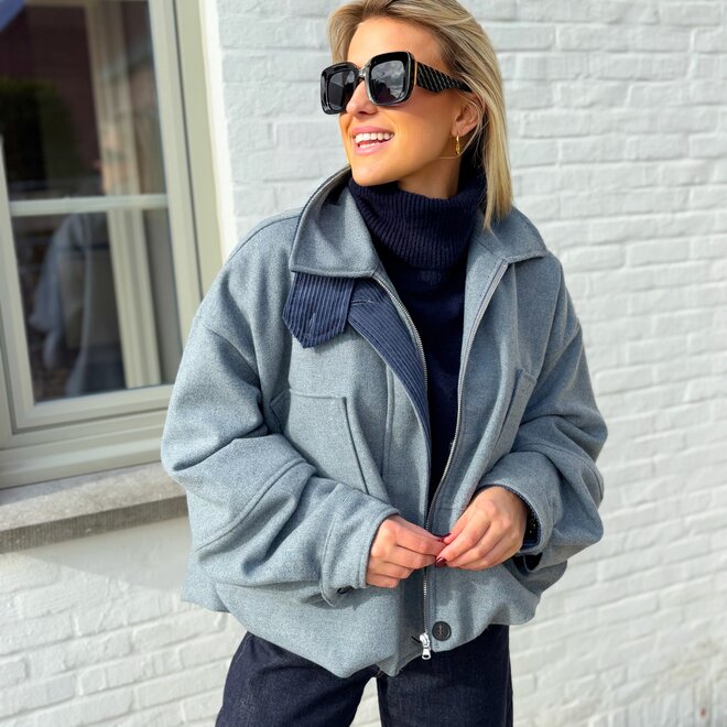 Soft Breeze Bomber Jacket Grey