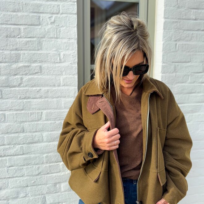 Soft Breeze Bomber Jacket Khaki