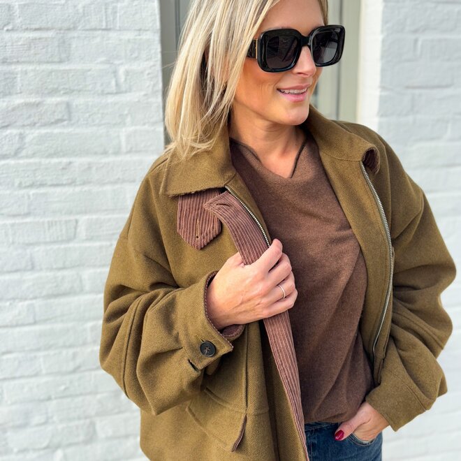 Soft Breeze Bomber Jacket Khaki