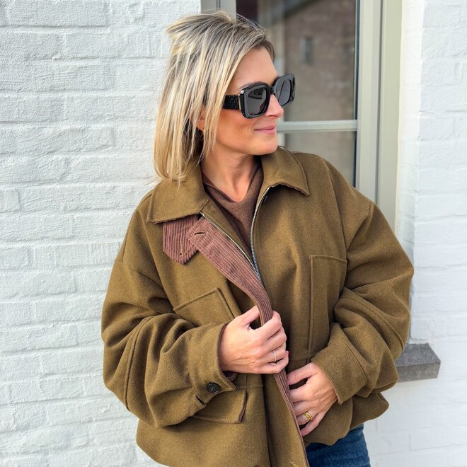 Soft Breeze Bomber Jacket Brown