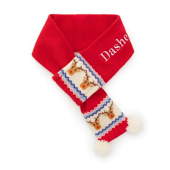 Reindeer Knit Dog Scarf