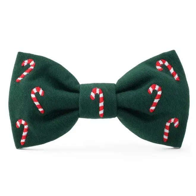 Candy Cane Dog Bow Tie