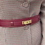 Verstelbare Brede Riem Leer Licht Burgundy