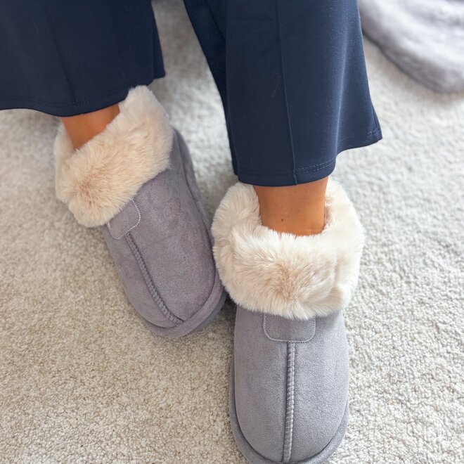 Teddy Mellow Slippers Grey