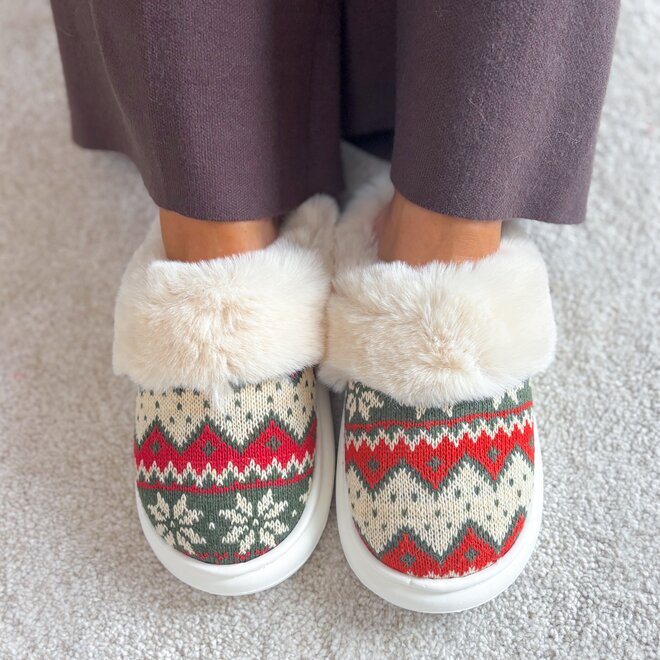 Cozy Winter Slippers Green