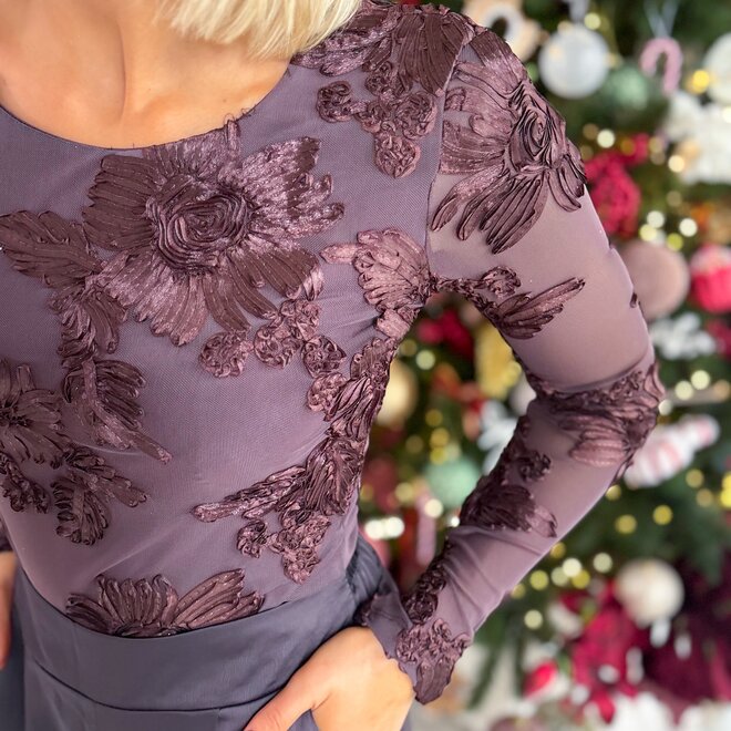 Silhouette de Fleur Body Burgundy