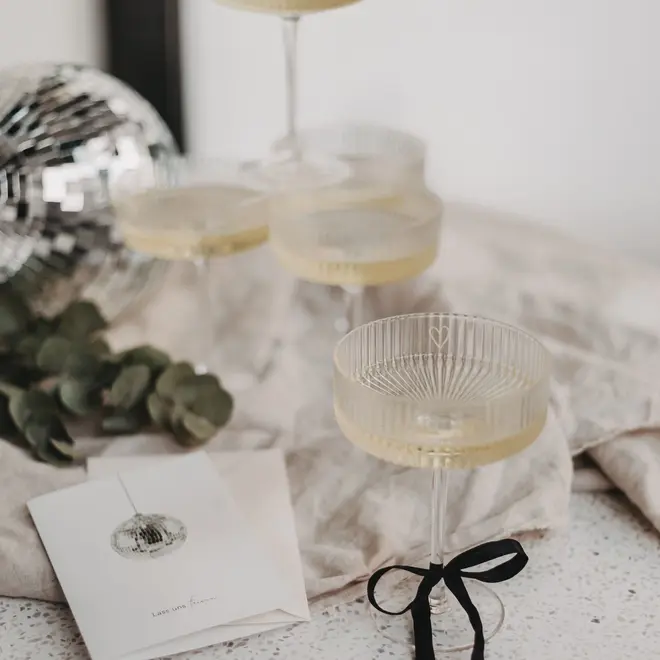 Champagne glas Hart