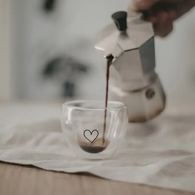 Dubbelwandig hart Espressoglas 50ml