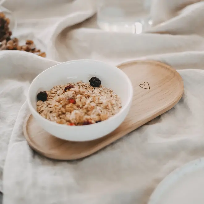 Love eikenhout onderzetter 25 x 12 x 1,5 cm