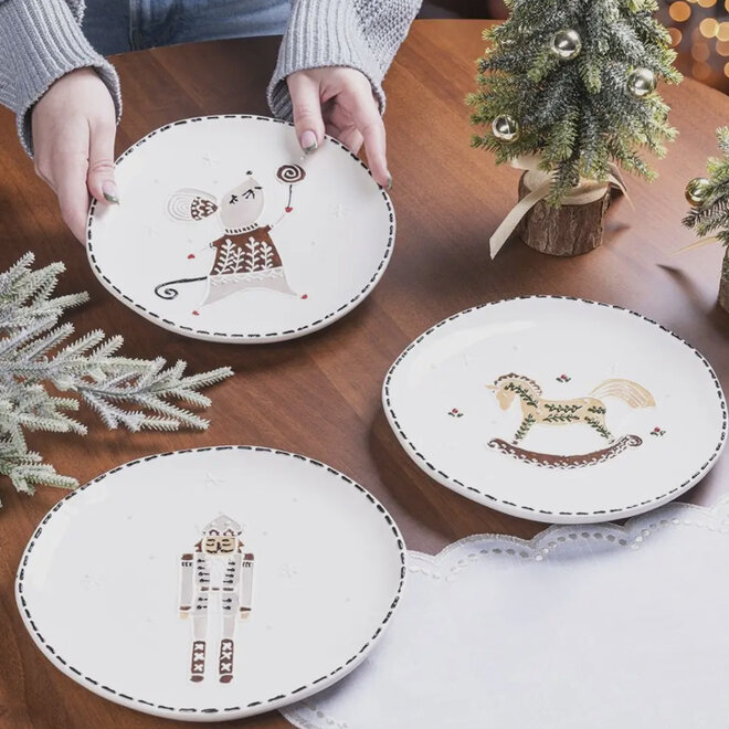 X-mas bord met relief 21 cm