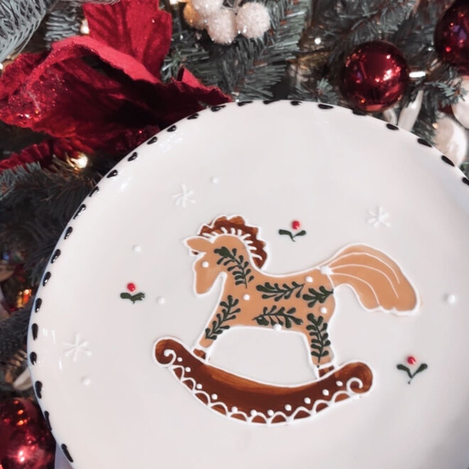 X-mas bord met relief 21 cm