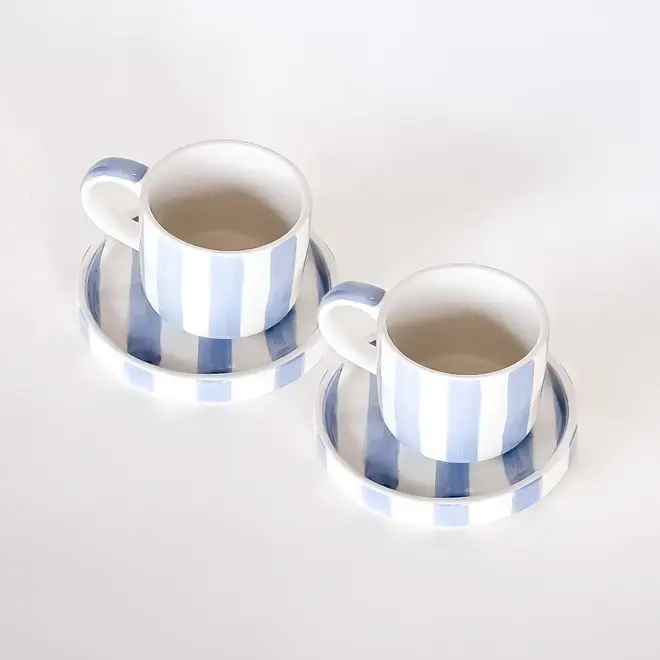 Espresso 2-delige set + bordjes Azure Blue