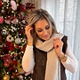 Soft Glitter Scarf Beige