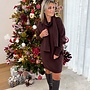 Soft knit scarf dress brown