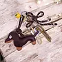 Dachshund Bag and Keychain with Little Bell
