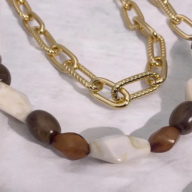 Smartphone Chain beads and Gold