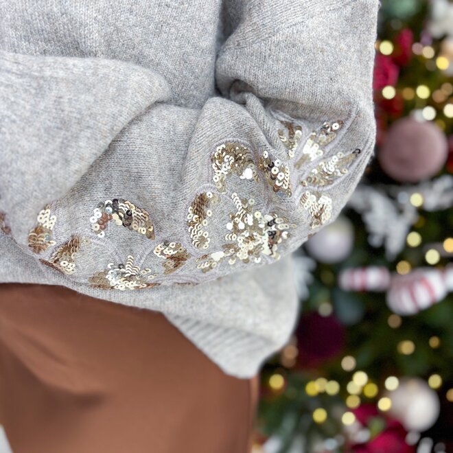 Glow getter sweater taupe