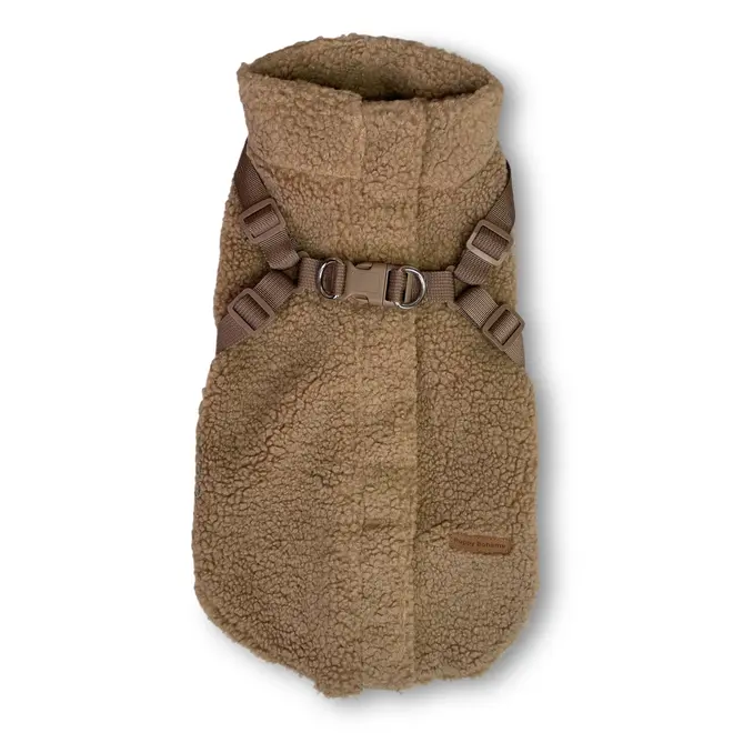 Teddy Dogjacket with Zipper beige