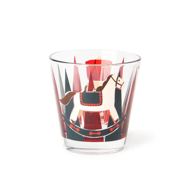 Set of 6 Glasses Nutcracker/Rocking Horse