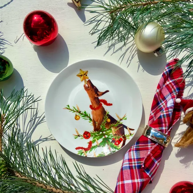 Wienerfull time Plate xmas tree