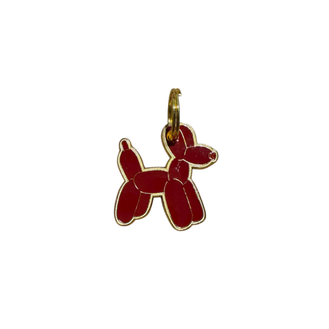 ID tag Balloon Dog Burgundy