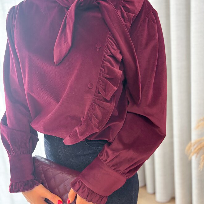 Velvet Muse Hemdje Aubergine