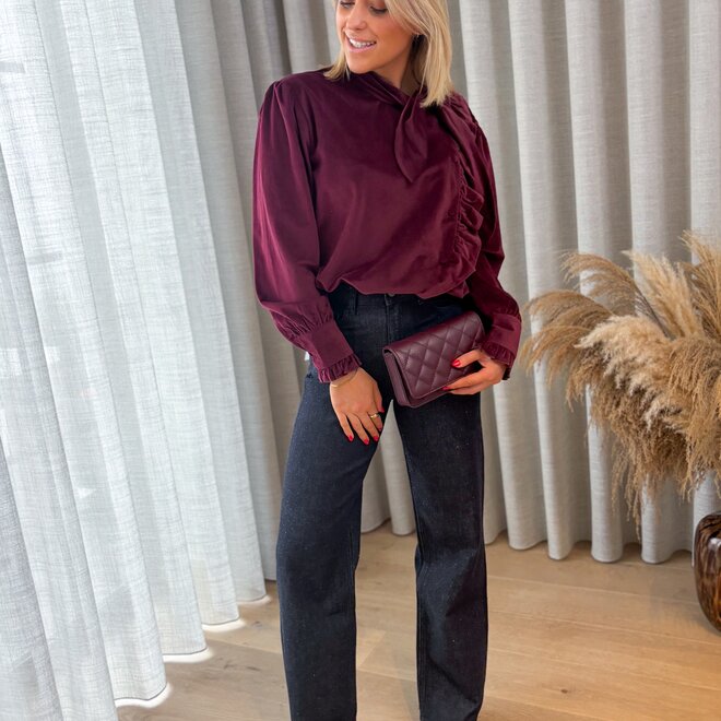 Velvet Muse Hemdje Aubergine