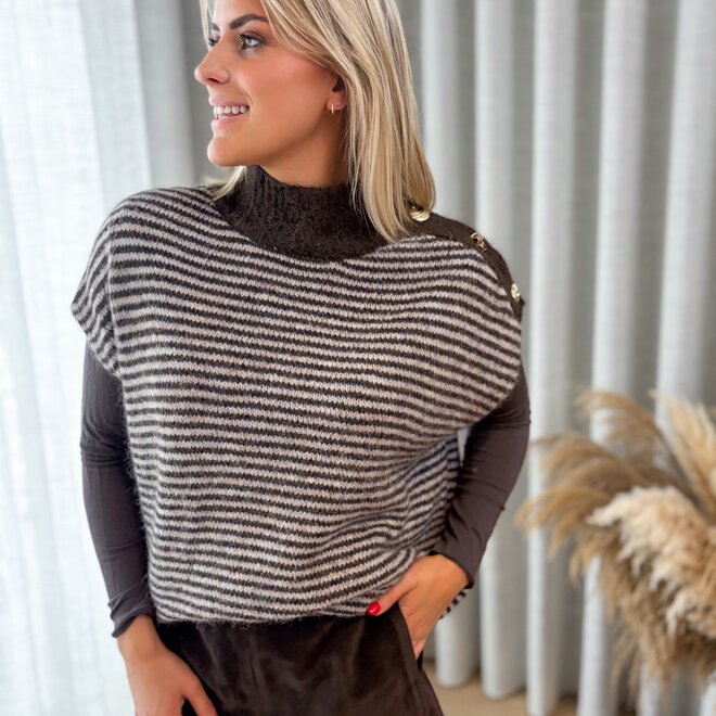 High Cashmere Embrace Underneath Top Brown