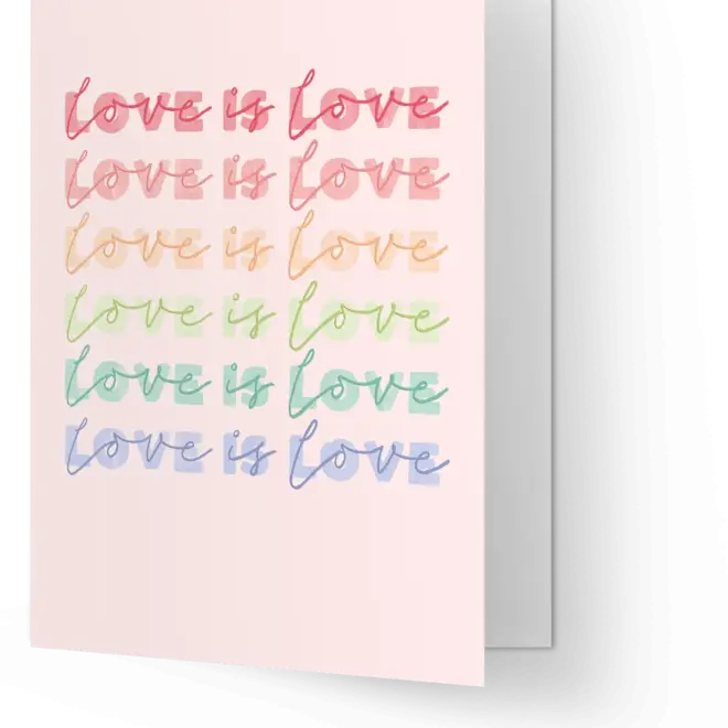 Wenskaart Love is love