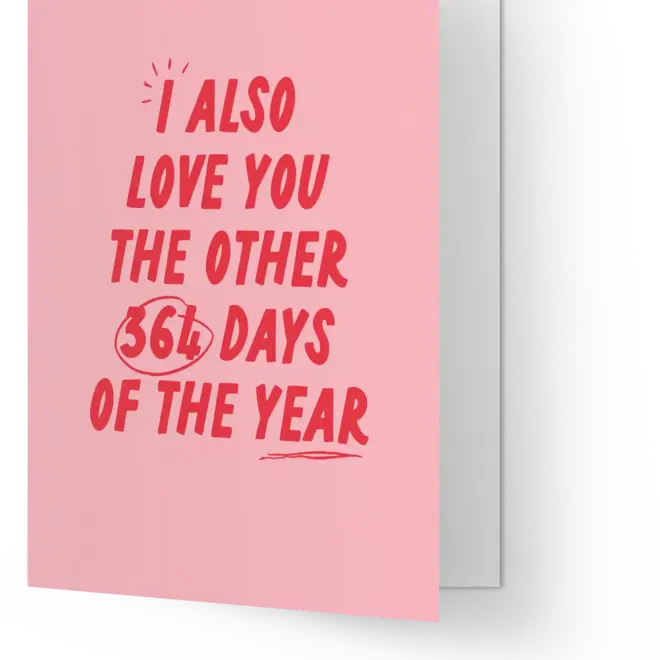 Wenskaart 364 days of love