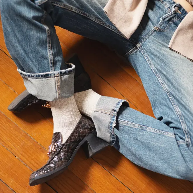 Klue katoenen sokken met patroon beige