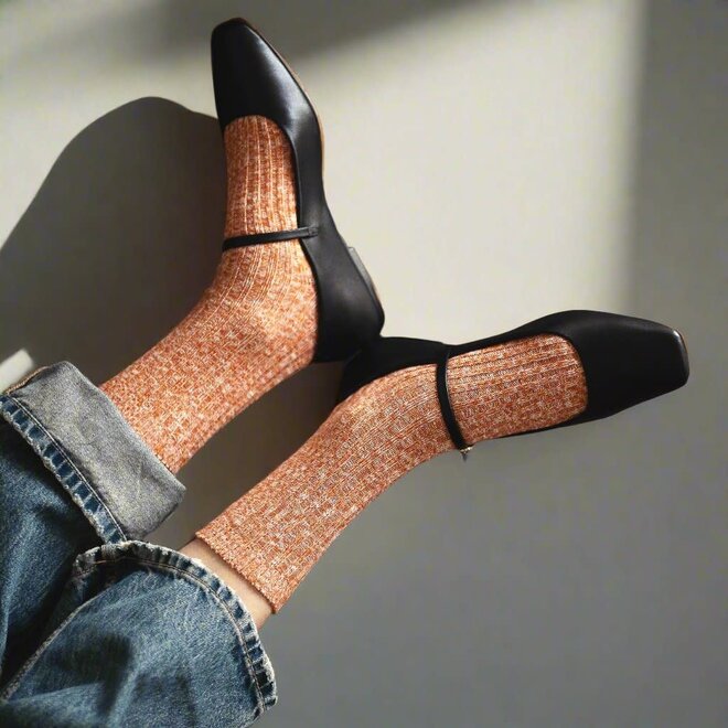 Klue katoenen sokken met patroon oranje