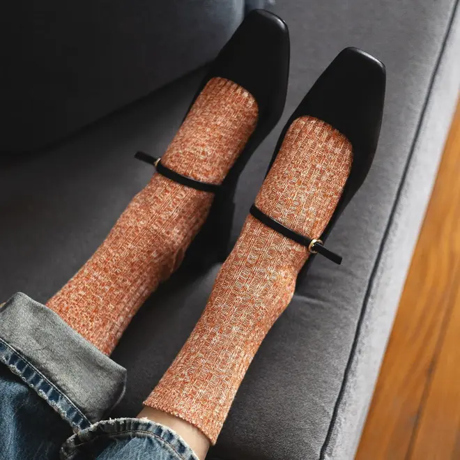 Klue katoenen sokken met patroon oranje