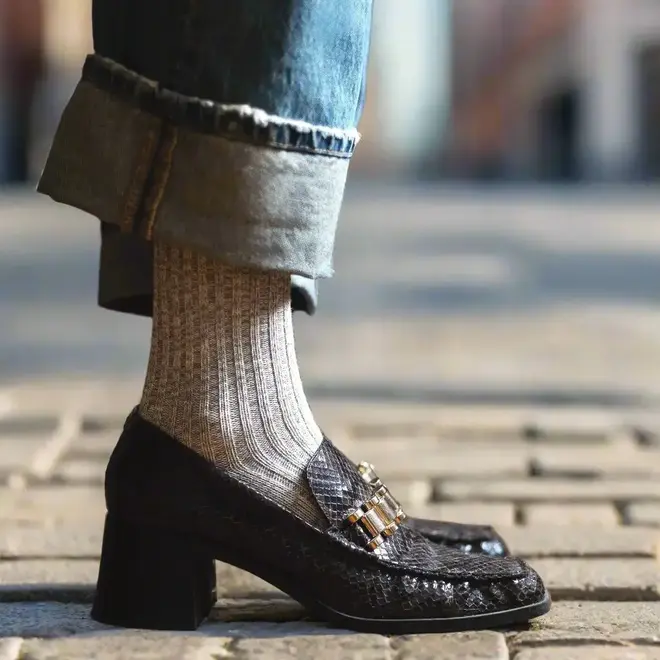 Klue katoenen sokken met patroon grijs