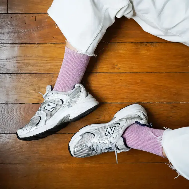 Klue glitter lurex sokken roze