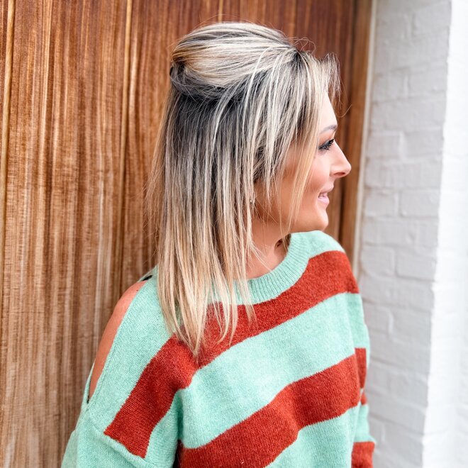 Shoulder peek mint/rusty