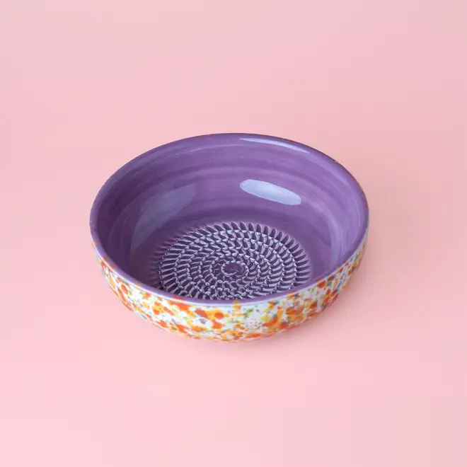 Middelgrote keramische raspkom voor keuken & huisdecoratie / PAARS